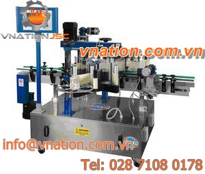 automatic labeler / front / for cylindrical products / 2-label