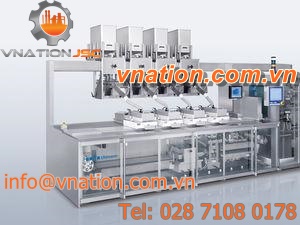 vibrating feeder / intermittent-motion / for pharmaceutical products