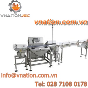 packaging checkweigher / for cardboard box / for finished goods / for food products