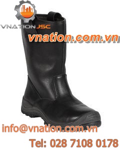 anti-static safety boot / anti-perforation / leather / PU