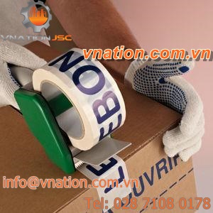 handling gloves / mechanical protection / polyester / PVC-coated