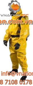 chemical protection coveralls / butyl rubber / PVC / polyester