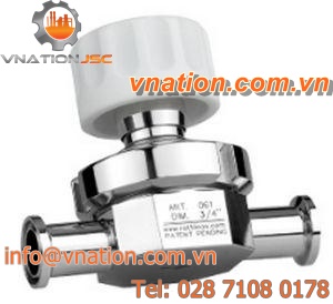 diaphragm valve / manual / drain / foodstuffs
