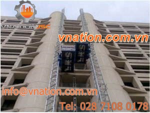 construction goods lift / rack-and-pinion / for building materials