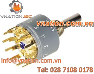 rotary switch / multipolar / 12-position / electromechanical