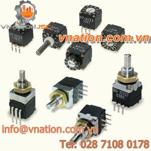 rotary switch / multipolar / 16-position / coded