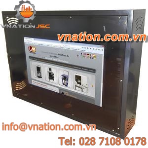 protection casing / steel / for TV / industrial