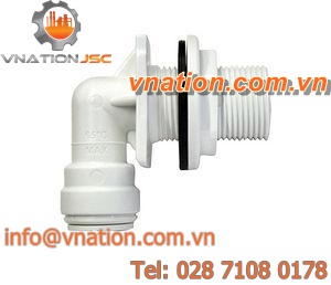 push-fit fitting / bulkhead / elbow / plastic