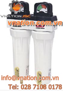 water filter / liquid / compressed air / dust