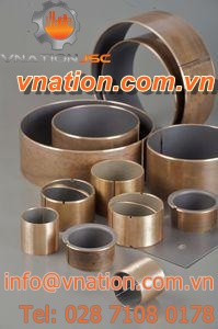 multilayer plain bearing / bronze / PTFE / self-lubricated