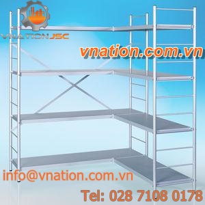 modular shelving / light-duty / stainless steel / aluminum