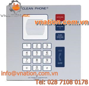 VoIP telephone / handsfree / with loudspeaker / for clean rooms