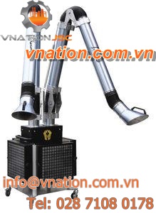 welding fume extractor / industrial / activated carbon filter / with multiple extraction arms