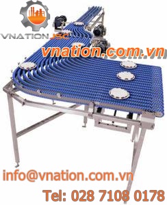 chain conveyor / for the food industry / compact / flexible