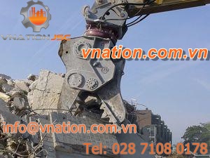 knife concrete pulverizer / for cables / vertical / for excavators