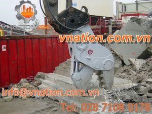 pin concrete pulverizer / for cables / vertical / for excavators