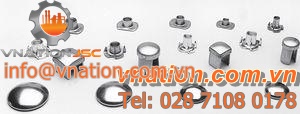 threaded insert / chrome / round / for wood