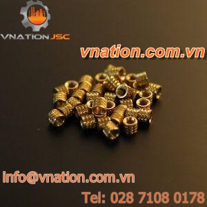 threaded insert / metal / round / for plastics