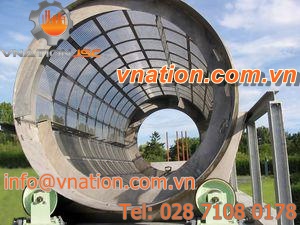 drum screener / for powders / particle / for recycling