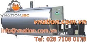 milk tank / storage / stainless steel / horizontal