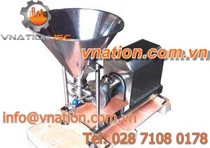paddle mixer / in-line / solid/liquid / stainless steel