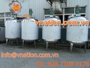 warming tank / stainless steel / with agitator / vertical