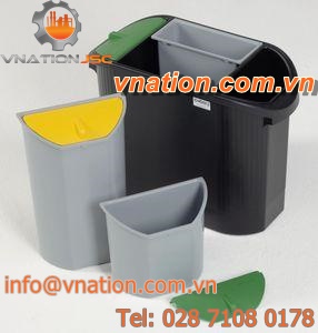 plastic waste bin / industrial waste / with lid