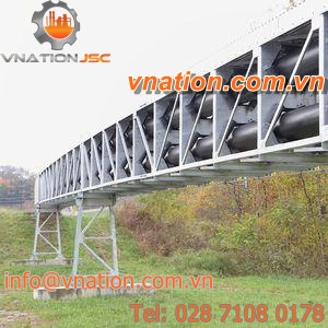 belt conveyor / for bulk materials / tubular / curved