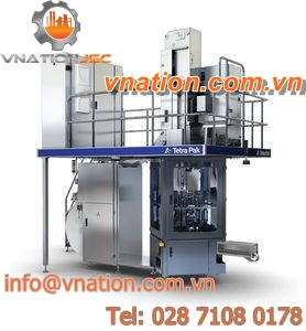multi-container filler / automatic / liquid / for food products