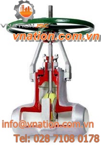 gate valve / handwheel / shut-off / high-performance