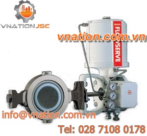 butterfly valve / control / double-offset / stainless steel