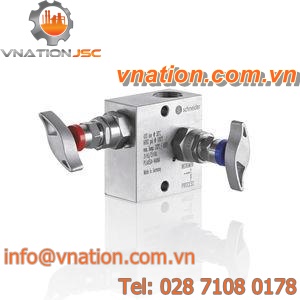 2-valve manifold / for pressure gauges
