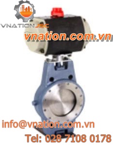 butterfly valve / pneumatic / shut-off / shut-off