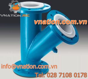 flange fitting / Y / PTFE / PTFE-lined