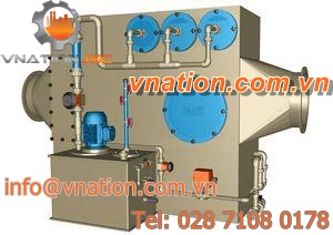 cross-flow gas scrubber / wet type / chemical / high-efficiency