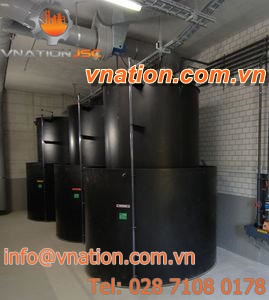 chemical tank / storage / composite material / vertical