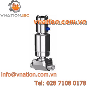 diaphragm valve / pneumatic / stainless steel / for pharmaceutical applications