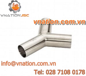 flange fitting / Y / stainless steel / for pharmaceutical industry