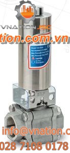 ball valve / pneumatic / control / stainless steel