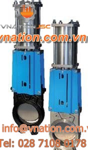 knife gate valve / shut-off / sludge / air-operated