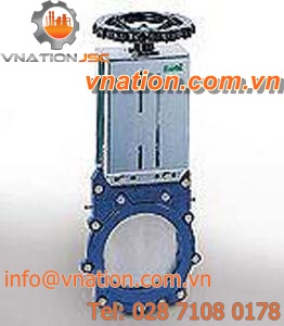 knife gate valve / handwheel / for water / flange