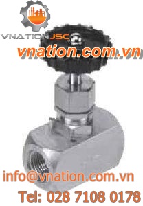 needle valve / manual / shut-off / for burners
