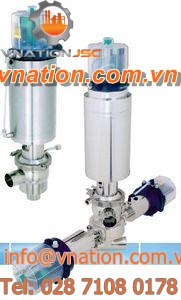 diaphragm valve / control / stainless steel / aseptic