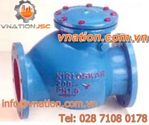 swing non-return valve / flange / for water