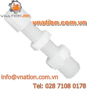 bulkhead fitting / straight / plastic