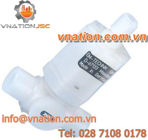 diaphragm valve / pneumatic / control / in plastic