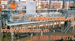 metal tank / vacuum / continuous / horizontal