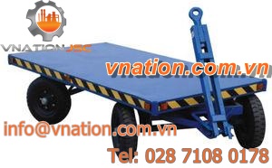 2-axle trailer / for industrial materials / utility / with swiveling front axle
