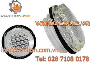 transparent plug / hexagonal / threaded / technopolymer