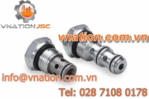 poppet hydraulic directional control valve / lever-operated / cartridge